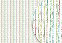 Perlen-Fliegenvorhang versetzt in Pastelltönen